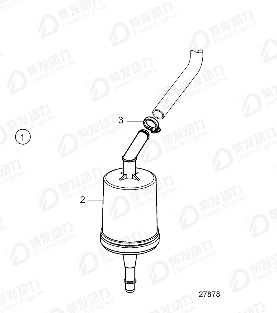 volvo penta Hose clamp 975267 Drawing volvo penta Hose clamp 975267 Drawing